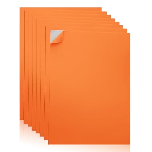 Self-Adhesive EVA Foam Sheets for Crafts – 2mm Thickness 8 Orange Sheets, 6 x 9 Inch, Peel & Stick Foam Paper for DIY, Scrapbooking & Kids’ Art. - color: Orange - 8 Pack
