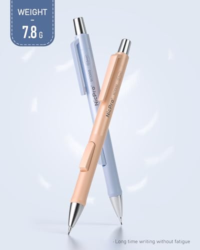 Nicpro 8 Pack Pastel Mechanical Pencil 0.7mm, Cute Fast Click Mechanical Pencils Set with 480PCS HB Lead Refills, 3 Erasers with Case, Aesthetic School Supplies for Writing Drawing Sketching | Mechanical Pencils Set with 480PCS HB Lead Refills, 3 Erasers
