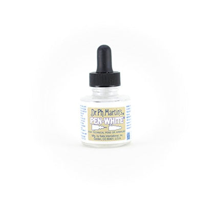 Dr. Ph. Martin's Pen-White Ink Bottle, 1.0 oz, White, 1 Bottle