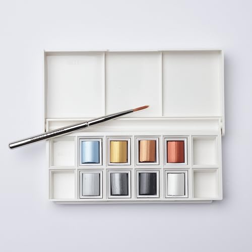 Winsor & Newton Cotman Watercolor Paint Set, 8 Half Pan, Metallic Set - style: 8 Half Pan Metallic Colors