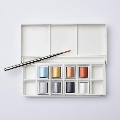 Winsor & Newton Cotman Watercolor Paint Set, 8 Half Pan, Metallic Set - style: 8 Half Pan Metallic Colors