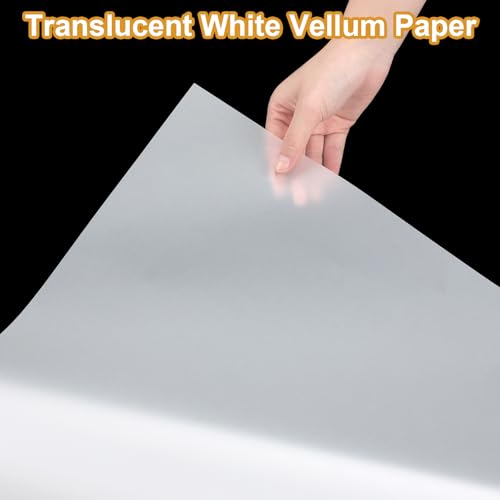 ForraFun 2 Pack 11 x 17 Inches Design Vellum Pad Drafting Vellum Paper Pad White Translucent Drafting Tracing Paper for Drawing Design Tracing and Architecture, 100 Sheets
