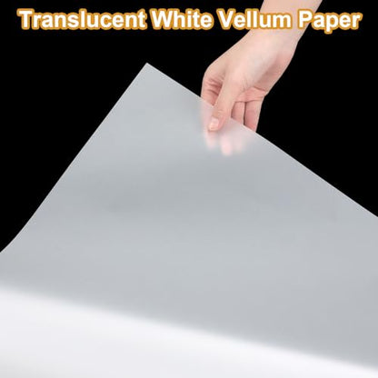 ForraFun 2 Pack 11 x 17 Inches Design Vellum Pad Drafting Vellum Paper Pad White Translucent Drafting Tracing Paper for Drawing Design Tracing and Architecture, 100 Sheets
