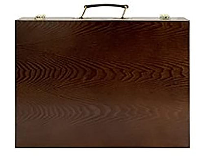 Creative Mark Capri 2 Deluxe Wood Artist Paint Box - Storage for Art Supplies, Paints, Mediums, Brushes, Compartment Storage, Lightweight, Travel - [Oil-Stained – Dark Walnut Finish] - color: Walnut