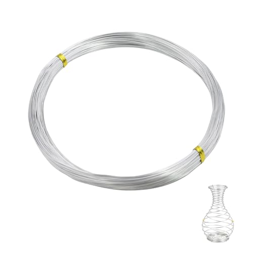 22 Gauge Aluminum Craft Wire, 164FT 0.6mm Silver Bendable Wire | Anodized Jewelry Wire for Crafts, Jewelry Making, Floral Arranging, Sculpting, Armature, Bonsai, Wire Wrapping, Lightweight - size: 22, style: Silver