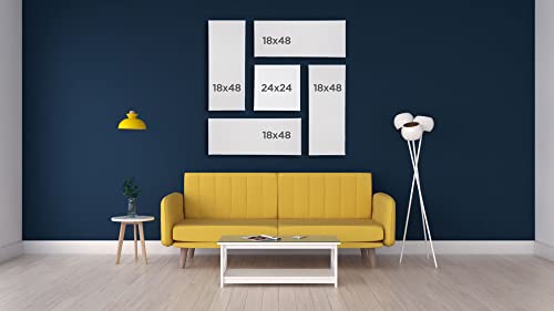 Creative Mark The Edge Deluxe Cotton 1-1/2" Deep Stretched Canvas for Painting, 6x36 Pack of 3, 14oz. Primed Weight, Universal Archival Priming, Medium Tooth, Hand-Stretched Canvas for Painters - size: 6x36"