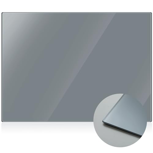 Nuanchu 1 Pcs Tempered Glass Palette for Oil Painting, 12 X 16 Inches Grey | Keeps Wet Paint Fresh, Scratch Resistant, Easy Clean, Neutral Backdrop for DIY Color Mixing, Artist Supplies - color: Grey Color, size: 16" x 12" x 0.1"