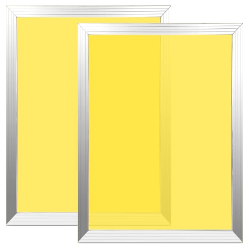 Caydo 2 Pieces Dry Sift Screen Set, 10 x 14 Inch Aluminum Screen Printing Frame with 305 Yellow Mesh for Fabric and Label Printing - style: 305 Mesh