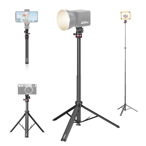 ULANZI MT-80 Aluminum Tripod Stand, 7FT Auto Pop-Up Camera Light Tripod | 11LB Max Load , 1/4" Screw, 360° Ball Head, 360° Rotates, Portable Video Light Stand for DSLR Camera, Ring Light, Video Rig - size: 84 inch-Upgrade Pop-Up