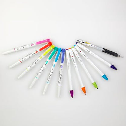 Zebra Pen Notetaking Set, MILDLINER, CLiCKART & SARASA, Assorted, 12-Pack | Includes 6 MILDLINER Highlighters, 5 CLiCKART Felt Tip Pens & 1 SARASA MarkOn Pen, Ideal for Bible Study & Note-Taking (12012 - style: Journaling and Planning Set