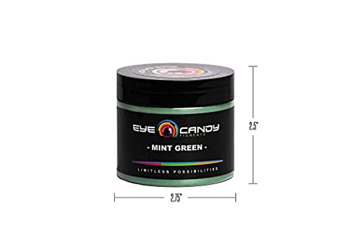 Eye Candy Pigments Premium Green Mica Powder - Mint Green (50gr) - for Epoxy, Resin, Soap, Paint, Woodworking, Acrylic Pouring, Bath Bombs, Fishing Lures - DIY Arts and Crafts Additive - color: Mint Green