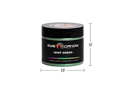 Eye Candy Pigments Premium Green Mica Powder - Mint Green (50gr) - for Epoxy, Resin, Soap, Paint, Woodworking, Acrylic Pouring, Bath Bombs, Fishing Lures - DIY Arts and Crafts Additive - color: Mint Green