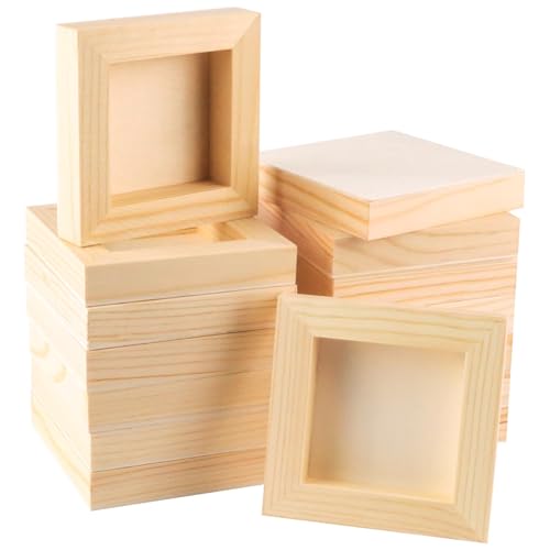 FSWCCK 15 Pack 4 x 4 inch Wood Panel Boards, Unfinished Wood Canvas Panels for Crafts, Painting Canvas, DIY Art Projects, Pouring, Arts Use with Oils, Acrylics - size: 4"X 4" 15 Pack