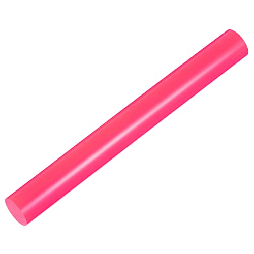 HARFINGTON Acrylic Clay Roller 9 Inch x 1 Inch Solid Non-Stick Plastic Round Tube Roller Polymer Clay Rod Fondant Rolling Pin for Shaping, Sculpting, Modeling DIY Crafts, Rose Red - color: Rose Red, size: 9 Inch x 1 Inch