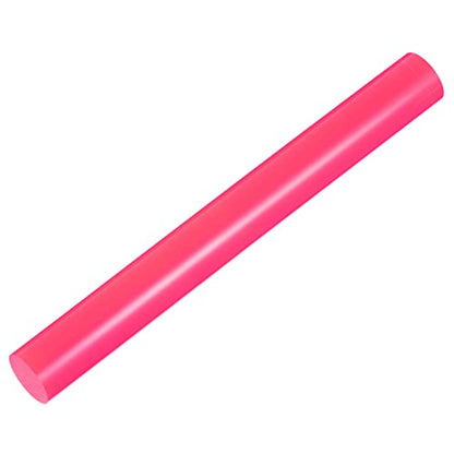 HARFINGTON Acrylic Clay Roller 9 Inch x 1 Inch Solid Non-Stick Plastic Round Tube Roller Polymer Clay Rod Fondant Rolling Pin for Shaping, Sculpting, Modeling DIY Crafts, Rose Red - color: Rose Red, size: 9 Inch x 1 Inch