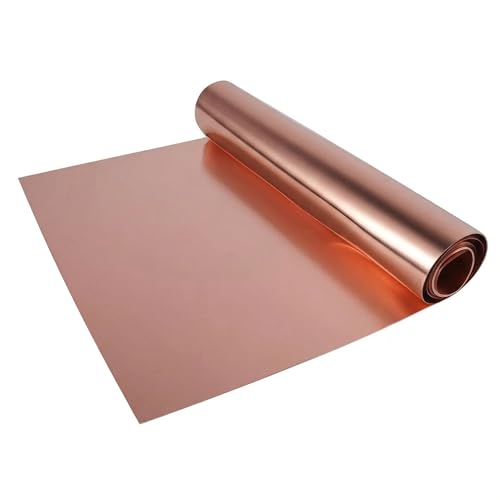 Versatile Copper Sheet for Crafting and Electrical Projects - 44 Gauge(0.05mm), 8in x 10ft, Waterproof & Heat-Resistant Copper Mesh Roll - color: 44 Gauge(0.05mm) x 8in x 10ft - Bronze