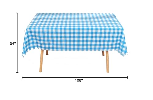BRICHBROW 3Pcs Blue and White Plastic Checkered Flag Tablecloths - color: Blue/White