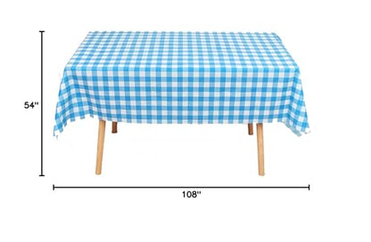 BRICHBROW 3Pcs Blue and White Plastic Checkered Flag Tablecloths - color: Blue/White