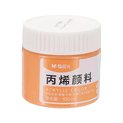 PATIKIL M&G Acrylic Paint, 3.38 Fl Oz(100ml) Matte Finish Rich Pigments Waterproof Art Painting Supplies for Fabric Canvas Wood Leather Stone Cloth, Beige - color: Beige