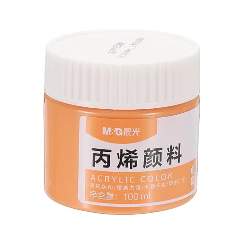 PATIKIL M&G Acrylic Paint, 3.38 Fl Oz(100ml) Matte Finish Rich Pigments Waterproof Art Painting Supplies for Fabric Canvas Wood Leather Stone Cloth, Beige - color: Beige