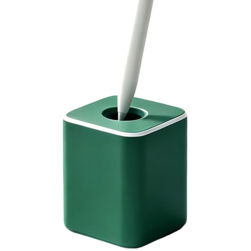 Pen Stand for Desk, 2-in-1 Single Pen Holder & Paperweight, Green | Aluminum Alloy, 16mm ID, 5cm H, Non-slip Base, Minimalist Organizer for Fountain Pen Stylus, Office Home School Use - color: Green, size: Tall - 1P