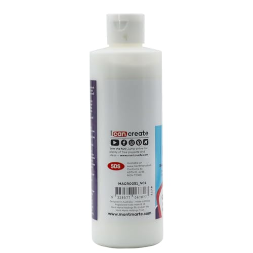 Mont Marte Deco Pudge Craft Varnish Signature 236ml (8 US fl.oz) – Gloss, Multi-Purpose Clear Craft Sealer, Varnish and Decoupage Glue, Ideal for Acrylic Paints, Paper, Wood, Ceramics, Fabrics, Clay - color: Gloss, size: 8 US fl oz
