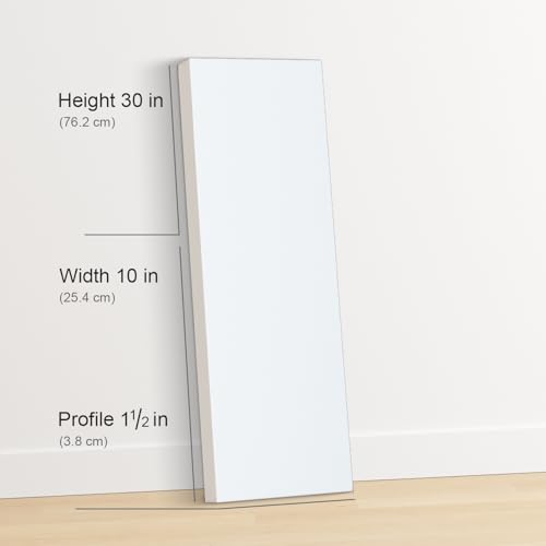 PHOENIX 10x30 Inch 3 Pack Gallery Canvas - 1.5 in Thick Large Skinny Canvases for Painting - Deep Edge 100% Cotton 11 Oz. Gesso Primed White Blank Professional Canvas Oil & Acrylic Paints - size: 10"x30", style: Gallery