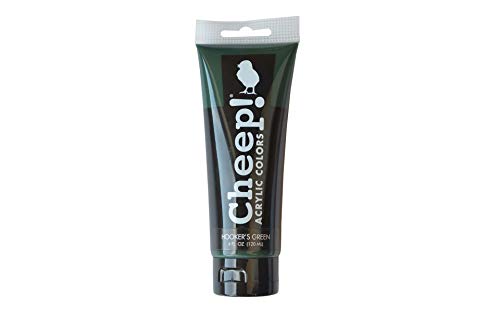Cheep! Acrylic Paints, 4 oz. Tube - Hookers Green, Perfect for Artists - Quality Acrylic Paint Heavy Body Paint Artist and Student - color: Hookers Green