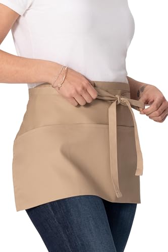 Chef Works Unisex Waitress Apron - color: Khaki