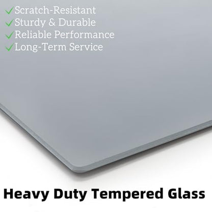 2 Pack Neutral Grey Tempered Glass Palettes, 12" x 16" Large Paint Palette, Scratch Resistant Paint Mixing Pallets, Easy to Clean Artist Palette for Oil Acrylic Watercolor Gouache DIY Craft