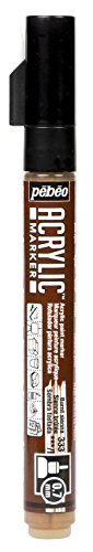 Pebeo Acrylic decoMarker 0.7mm Extra Fine Tip Burnt Sienna, 0.7 mm - color: Burnt Sienna