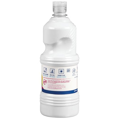 Prang Ready-to-Use Tempera Paint, White, 32 Oz., 1 Count - color: White