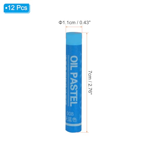 PATIKIL Sky Blue Oil Pastels, 12Pcs Soft Oil Crayons Creamy Pastels Stick Art Supplies for Art Painting Drawing Blending Graffiti for Artists Beginners - color: Sky Blue