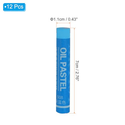 PATIKIL Sky Blue Oil Pastels, 12Pcs Soft Oil Crayons Creamy Pastels Stick Art Supplies for Art Painting Drawing Blending Graffiti for Artists Beginners - color: Sky Blue