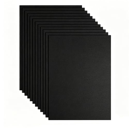 EVA Foam Sheets 5.5 x 8.5 Inch, 2mm Thick 12 Pack Non Adhesive Craft Foam Sheets for Cosplay Armor Props, Scrapbooking, Classroom Art Projects, DIY Handmade & Hobby Craft Supplies (Black) - color: Black