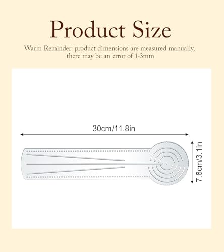 JUBHOAY Mandala Dotting Tool, 3-in-1 Circle Drawing Tool, Circle Maker for Geometry Art, Transparent Mandala Ruler Tool, for DIY Drawing Stencil Art Projects (11.8 in / 30 CM)