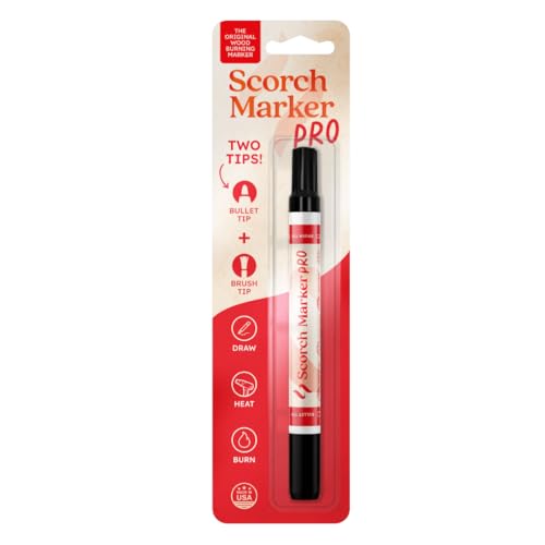 Scorch Marker Pro, The Original Heat Activated Wood Burning Marker, 2 Tips - size: 1 Count (Pack of 1)