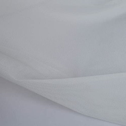 Superfine 4-Way Stretch Net Fabric Nylon Spandex Power Mesh, Pre-Cut 5 Yards Long 60" Wide, Lightweight Sheer (Off White) - color: Off White