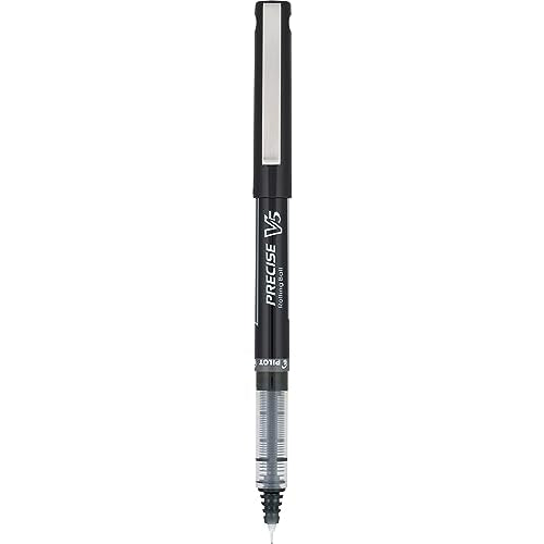 PILOT Precise V5 Rollerball Pens,Extra Fine Point 0.5 mm Black Pens,Black,- Ideal for School,Journaling & Office Writing,12 Count (Pack of 2) - color: Black, size: 12 Count (Pack of 2)