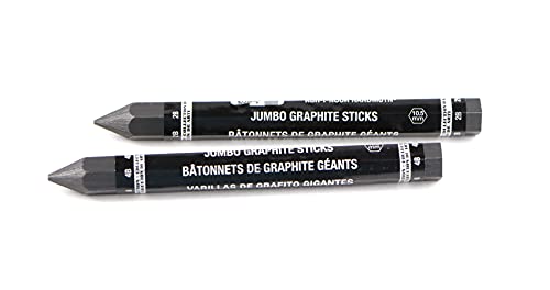 Koh-I-Noor Jumbo Graphite Stick Set, 2B and 4B Degrees, Pack of 2 (FA8971.2BC)