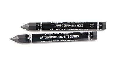 Koh-I-Noor Jumbo Graphite Stick Set, 2B and 4B Degrees, Pack of 2 (FA8971.2BC)