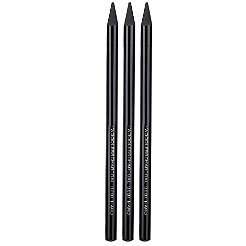 Professional Pure Carbon Sketch Pencil Set Hard Medium Soft Woodless Charcoal Drawing Pens Painting Supplies for Artists Students Teens Beginners