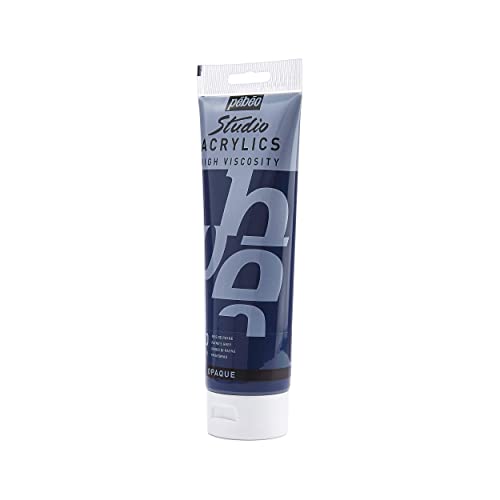 Pebeo 169-040 Studio Acrylics High Viscosity, Fine Acrylic, 250 ml - Payne's Grey - color: Payne's Grey, size: 8.45 Fl Oz (Pack of 1)