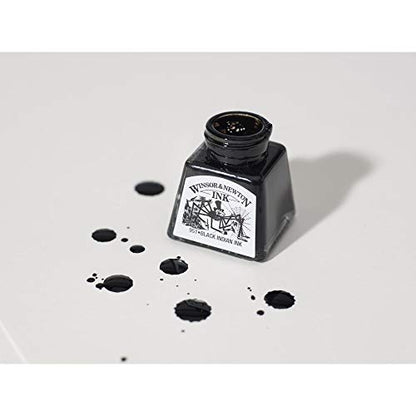 Winsor & Newton Drawing Ink, 14ml Bottle, Brilliant Green | Fast-drying, transparent & water-resistant; Outstanding Color Brilliance; Perfect for brush, dip pen, airbrush applications. - color: Brilliant Green, style: 14ml Bottle