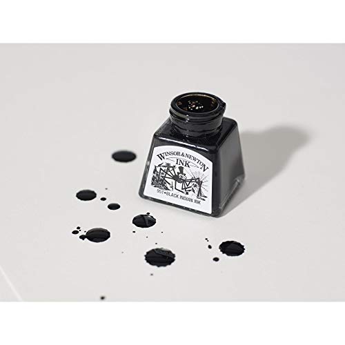 Winsor & Newton Drawing Ink, 14ml Bottle, Cobalt | Fast-drying, transparent & water-resistant; Outstanding Color Brilliance; Perfect for brush, dip pen, airbrush applications. - color: Cobalt, style: 14ml Bottle