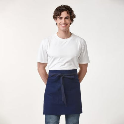Waist Apron for Men Server Bistro Half 4251BY - color: Navy, size: 1 Pack