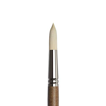 Winsor & Newton Artists' Oil Synthetic Brush, Filbert #1 | Synthetic Flagged Bristles, Excellent Color Carrying Capacity, Handmade in England, For Oil Paint - style: Filbert #1