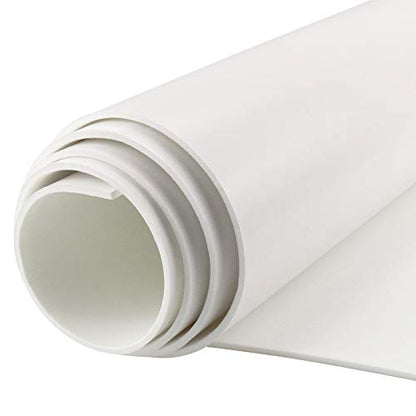 DGSL Neoprene Adhesive Foam Sheets, 12'' W x 118'' L x 1/18'' Thick Sponge Self Adhesive Rubber Padding Sheet Closed Cell Foam Sheet Roll for DIY, Multi-Function Soundproof Rubber Mat, White - color: White, size: 12 in x 118 in x 1/8 Inch