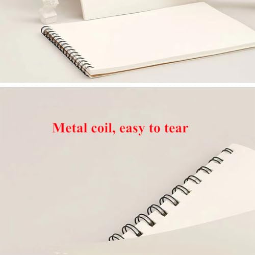 RGBMIX 8x11'' Watercolor Pad Book, 140lb/300gsm, 24 Sheets, Spiral-Bound Design, Fray-Free Pages Cold Press Paper Water Color Paper White - color: 20 Sheets watercolor paper