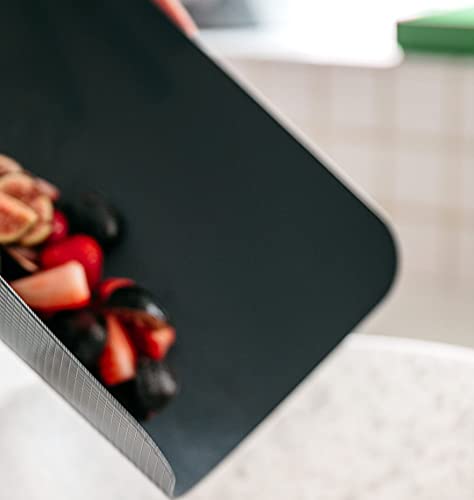 Dexas Heavy Duty Cutting Board Grippmat, Flexible Cutting Boards for Kitchen, Set of 4, Non Slip Plastic Board Cutting Mat 5.5 by 8 Inches Gray, Red, White and Green Set, Kitchen Gadgets - color: Gray/ Red/ White/ Green, size: 5.5 x 8 inches